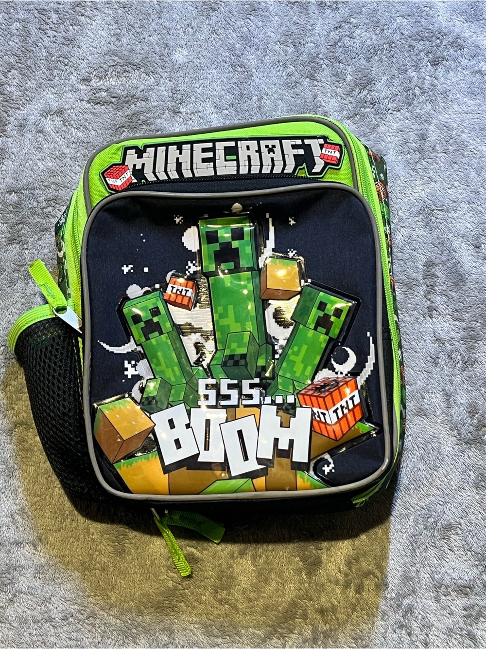 Minecraft Green Creeper Kids Lunch Bag